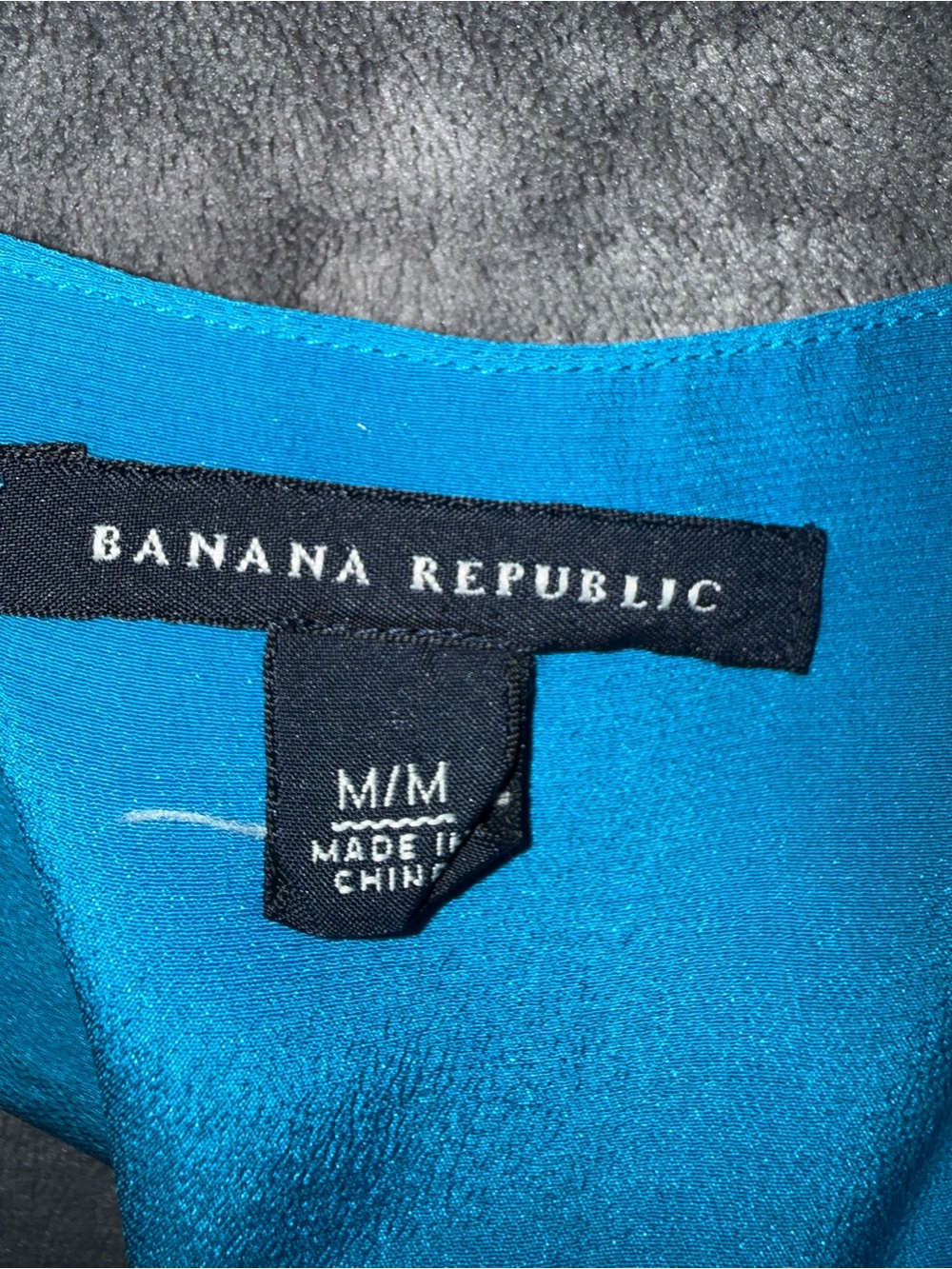 79) Banana Republic Blue Sleeveless Shift Dress Flowy Square Neck Midi. Ptp 17 - Picture 7 of 9
